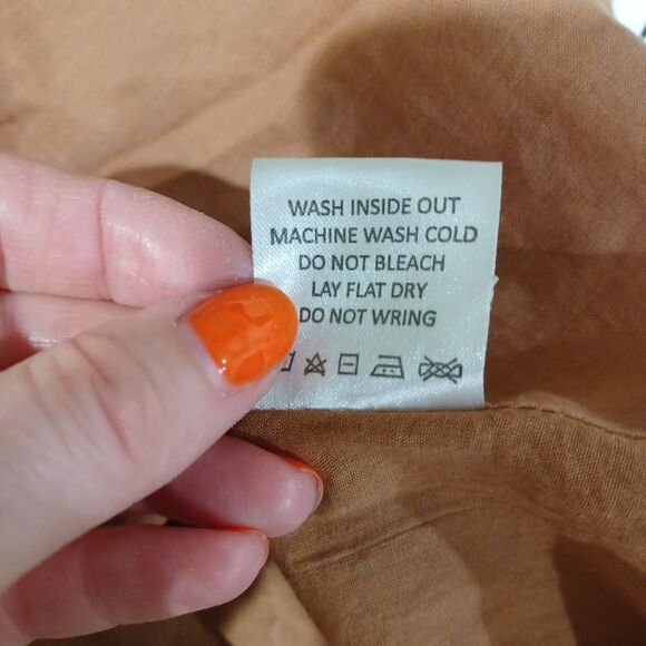 Marea By Liz Joy Brown Floral Cotton Long Sleeve Mini Dress Size XS/S Boho Fall - Picture 8 of 8